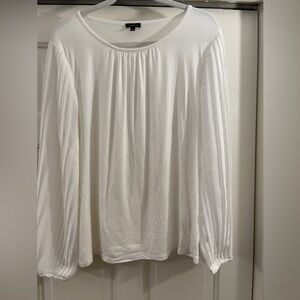 Talbots Elegant White Blouse